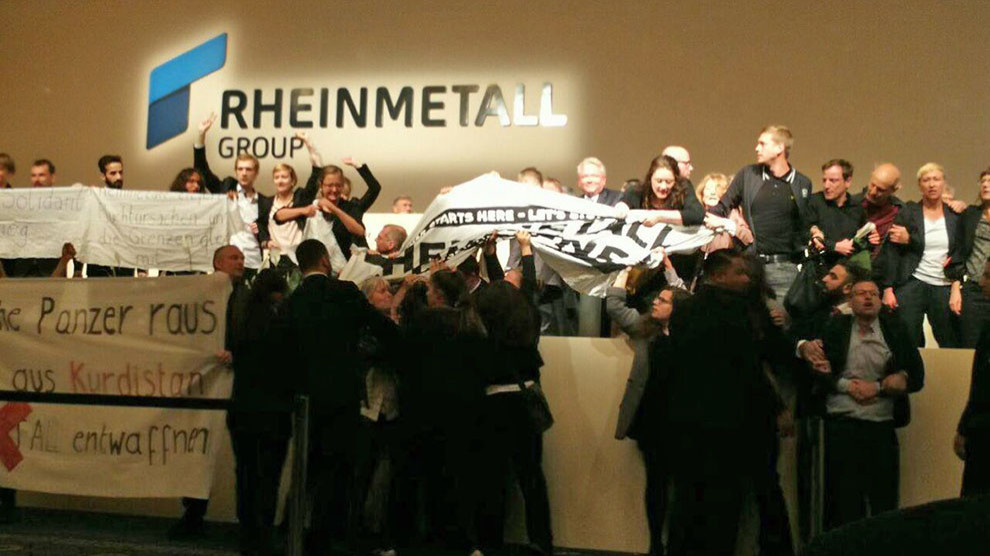 Anf Aktivist Innen Besetzen Podium Bei Rheinmetall Hautptversammlung